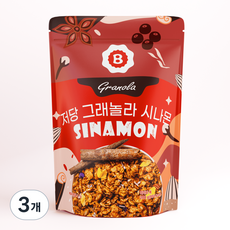 벨라 저당 그래놀라 시리얼 시나몬, 3개, 200g