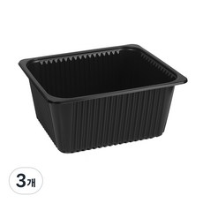 큐담 성형 실링용기 Q-231911 (23x19x11) 블랙, 3개, 60개입