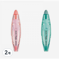 테이프 수정 스윕 모나미 5mm X 공부 사무 준비물 신학기 필기 화이트 선물 펜 6M 볼펜 흰색, 2개, 민트