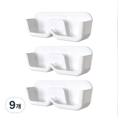 생활일번지 부착식 안경진열대, 9개, 화이트