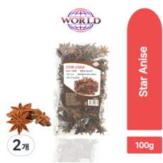한방 팔각 Star Anise World 향신료, 2개, 100g
