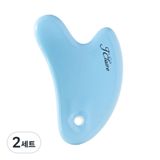 제이끌레르 세라믹 괄사 마사지기 경락 림프 순환, 베이비블루, 2세트