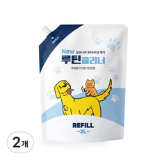 [루틴클리너 본사직영] 강아지 고양이 오줌냄새 암모니아 제거제, 2개, 2L