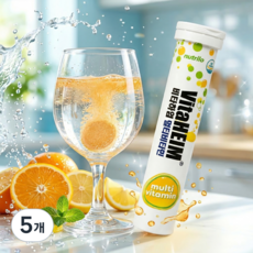 비타하임 발포 멀티비타민 20정, 5개