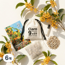 [클레로나인 금목서 사쉐 2025신상] 외국인 친구 선물 1위 전통 실내 차량용 방향제 탈취제, 6개, 30g