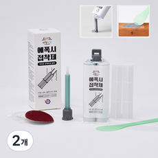 생활장인 에폭시접착제 타일본드 금속 나무 방수 플라스틱 돌 다용도 42ml, 2개