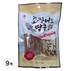 건오징어슬라이스&땅콩 스낵, 9개, 55g