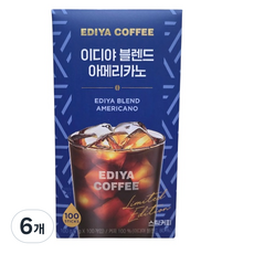 이디야 블렌드 아메리카노 커피, 1g, 6개, 100개입