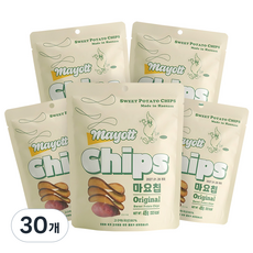 해남 고구마칩 고구마스낵 수제 바사삭 무첨가 과자 어린이 간식, 30개, 45g