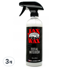 잭스왁스 토탈 인테리어 올인원 가죽클리너 실내세정제 보호제, 3개, 473ml
