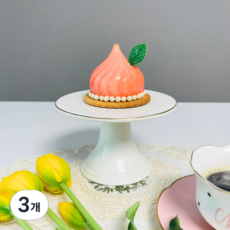 온더트레이 골드라인 디저트 케이크 스탠드 받침대, 3개, 소(지름15cm)