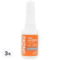 오공본드 순간접착제 C-501 20g, 3개