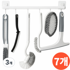 오어브랜드 7종 욕실 화장실 청소도구 세트, 3개, 혼합색상