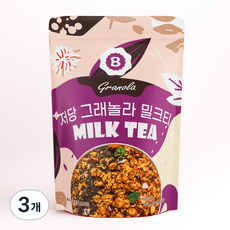 벨라 저당 그래놀라 시리얼 밀크티, 3개, 200g