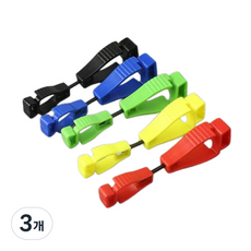 장갑 글러브 분실 방지 집게 클립 비너 고리 DD11877 공구걸이 보관, 3개, 블랙