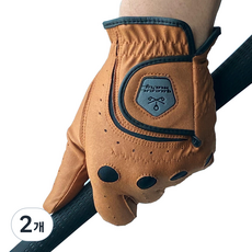 클래식 브라운 남성 골프장갑 왼손 오른손 양손 고급합피 파크골프, 클래식브라운, 2개