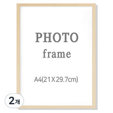 마벨인홈 우드 인테리어 액자 전시 장식 프레임, 베이지, 2개