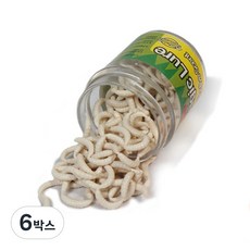 매직 루어 / 구더기 웜 / 2병 한 세트 / 계류 계곡 낚시 / 송어 산천어 피래미 낚시 자리돔 볼락 고등어 낚시 각종 미끼 대용 / 어린이 여성 미끼 / 240마리, 6박스, 50g