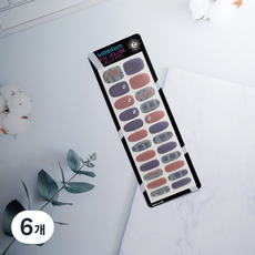 위쁨 네일스티커 네일팁 젤네일스티커, 6개, WEN013