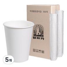 탬파카 고평량 무인쇄 종이컵 360ml, 5개, 300개입