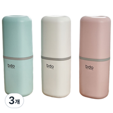 파스텔 휴대용 칫솔케이스 여행용 치약칫솔, 3개, 블루