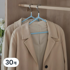 리빙연구소 논슬립 옷걸이 미끄럼방지 5color, 블루, 30개