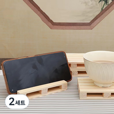 패밀리트리 우드 미니팔레트 받침대 2P세트, 2세트, 원목