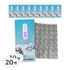 스탠다드엔 붙이는 방석핫팩 대형 375g, 20개