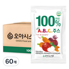 오아시스 국내산 ABC주스, 60개, 100ml