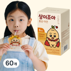 케어유 6년근 삼이조아 어린이 홍삼 건강 음료, 60개, 20ml
