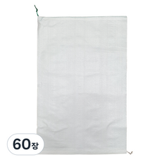 마대자루 쌀포대 자루 A급 20kg, 화이트, 60장