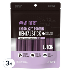 오베르 가수분해 강아지 덴탈스틱, 3개, 300g, 루테인