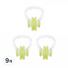 SWM 수영 코마개 3p 물놀이 수영 잠수, 그린, 9개