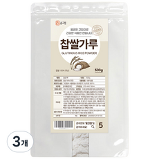 윤고집 국내산 찹쌀가루, 3개, 500g