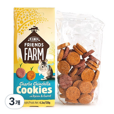 제이펫 슈프림펫 찰리 친칠라쿠키 - 건포도&당근, 120g, 3개