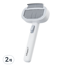 롤링페이퍼 반려동물 싹쓸이 원터치 올케어 빗 브러쉬, 2개, 화이트