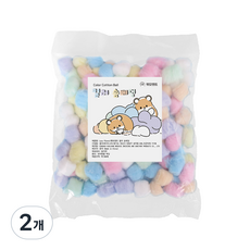 레이지플래닛 햄스터 소동물용 컬러 솜베딩 7색믹스(약 100개), 2개, 40g