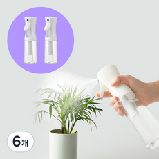 일상팡팡 식집사필수 다목적 청소용 안개분무기, 투명 200ml, 6개