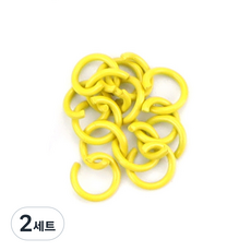 미니칼라오링 외경8mm 연결고리, 100개, 옐로우