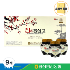 [금산인삼농협] 진홍삼고 (6년근 홍삼농축액), 250g, 9개