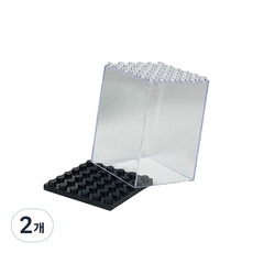 꼼지락 레고 싱글 피규어 케이스, 2개, 검정