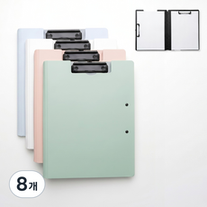 Blissora 고급 a4 클립보드 덮개형, 8개, 듀얼 클립: 소프트 파스텔