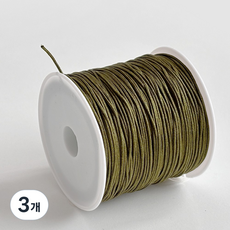 나일론 폴리 매듭실 0.8mm 팔찌 키링 스트랩 만들기, 23.진카키, 3개