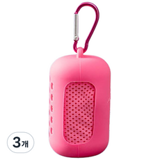 쿨링 랩 스포츠 타올 초경량 아이스 쿨타올 휴대용 30x90cm 롱타입 등산 헬스 러닝 케이스포함, 핑크(PINK), 3개