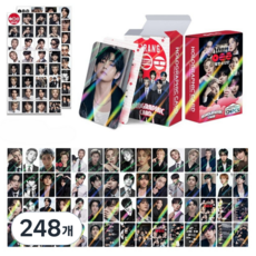 BTS 투어스 스트레이키즈 홀로그램 포카 124장 홀로그램 포카 60장 스티커 64장 도무송 다꾸 TWS 스키즈 방탄소년단 선물용, 248개, BTS(방탄소년단)
