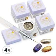 아루무 네일아트 프로프 플래티넘젤 5g (364) 고농축 금박 라메젤 글리터젤 라이너젤, 364-1 금색, 4개