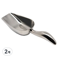 키친라인 사각 얼음스쿱 스텐 얼음삽 카페 아이스 스쿠프, 2개, 사각실버(L)