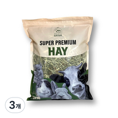 [채릇채릇]손질 건초 토끼 기니피그 친칠라 / 크리스마스밸리 알팔파, 500g, 3개