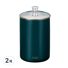 품앤판 스테인리스 냄새차단 뚜껑 재떨이, 2개, 그린