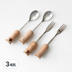 코토니 우드 베어 스푼포크, 고양이(스푼,포크), 3세트